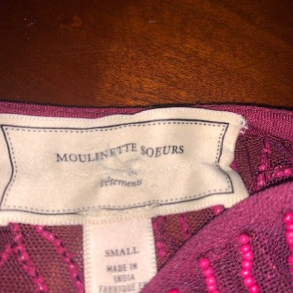 Moulinette Soeurs Corinne Chevron Beaded Top from Anthropologie - Picture 2 of 5